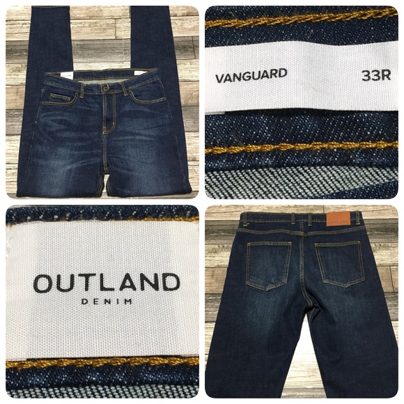 Outland Denim Vanguard Skinny Jeans Men’s 33R (Inseam 31) Blue Denim Organic.